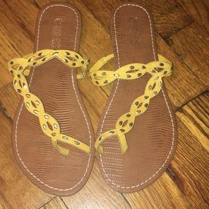 CARLOS SANTANA MUSTARD SANDALS